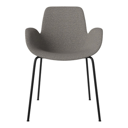Fauteuil de salle à manger Seed - Rembourré - Piètement en acier, laqué noir