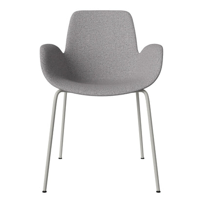 Fauteuil de salle à manger Seed - Rembourré - Piètement en acier, laqué gris
