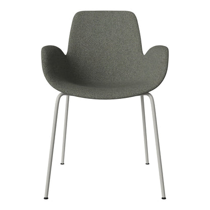 Fauteuil de salle à manger Seed - Rembourré - Piètement en acier, laqué gris