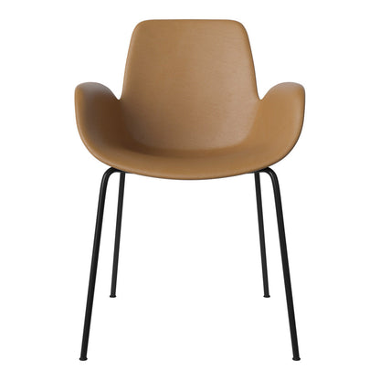 Fauteuil de salle à manger Seed - Rembourré - Piètement en acier, laqué noir