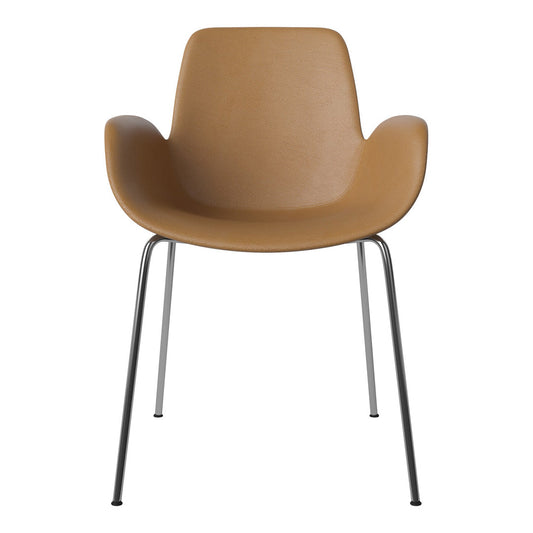 Fauteuil de salle à manger Seed - Rembourré - Base chromée