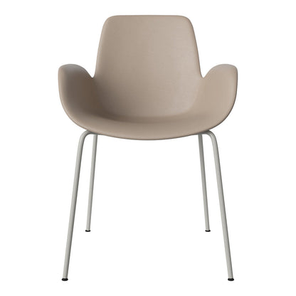 Fauteuil de salle à manger Seed - Rembourré - Piètement en acier, laqué gris