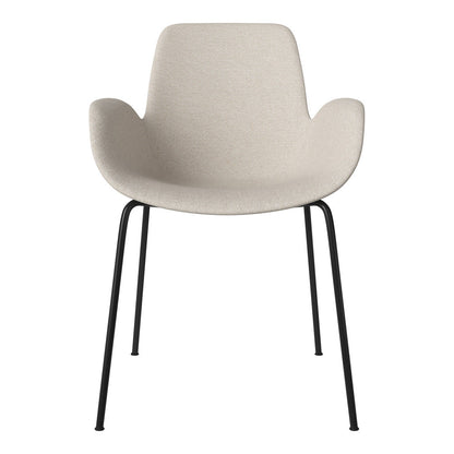 Fauteuil de salle à manger Seed - Rembourré - Piètement en acier, laqué noir