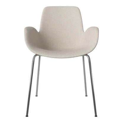 Fauteuil de salle à manger Seed - Rembourré - Base chromée