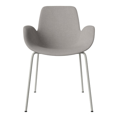 Fauteuil de salle à manger Seed - Rembourré - Piètement en acier, laqué gris