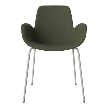 Fauteuil de salle à manger Seed - Rembourré - Piètement en acier, laqué gris