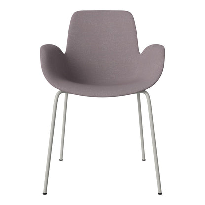 Fauteuil de salle à manger Seed - Rembourré - Piètement en acier, laqué gris