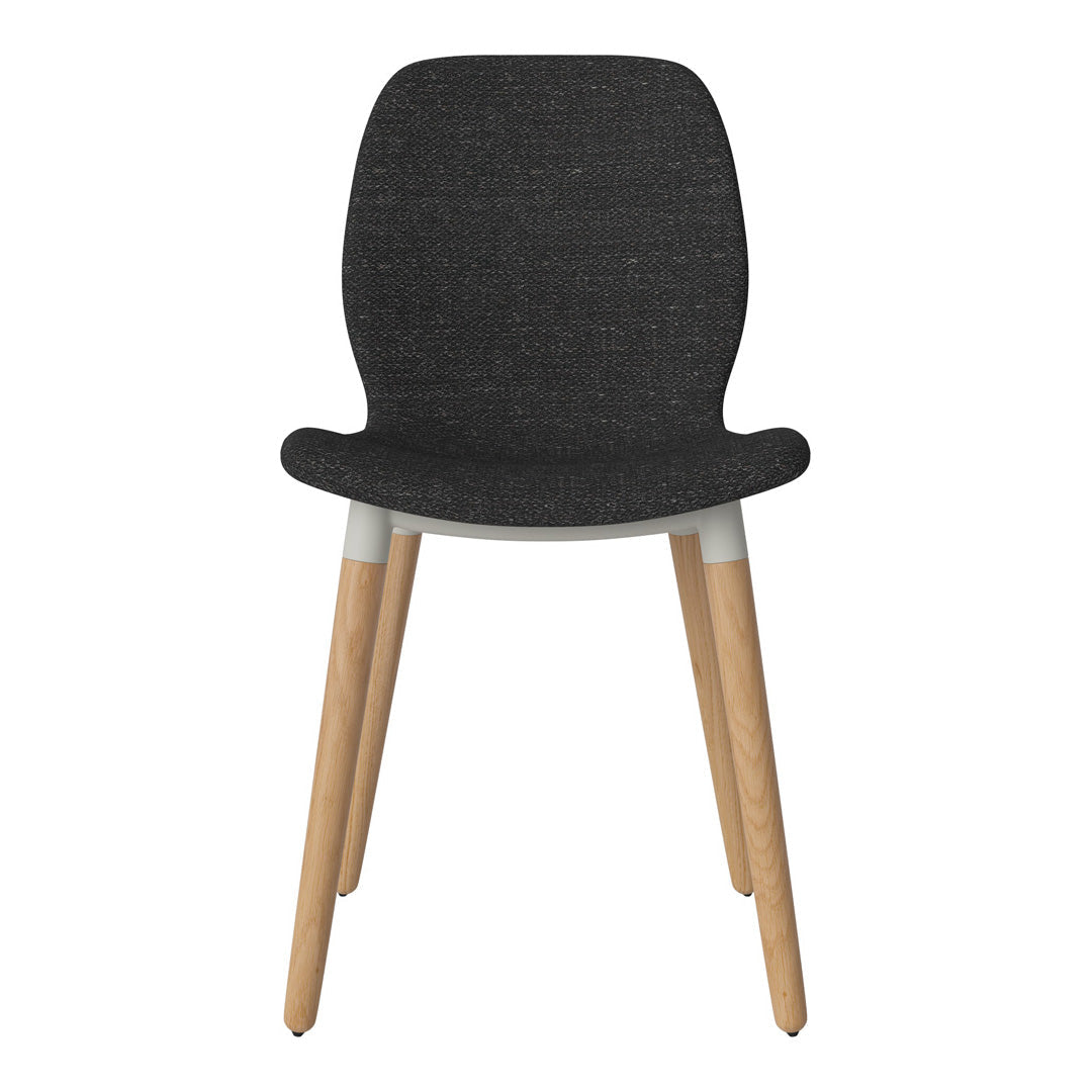 Chaise de salle à manger Seed - Rembourrée - Base en chêne huilé