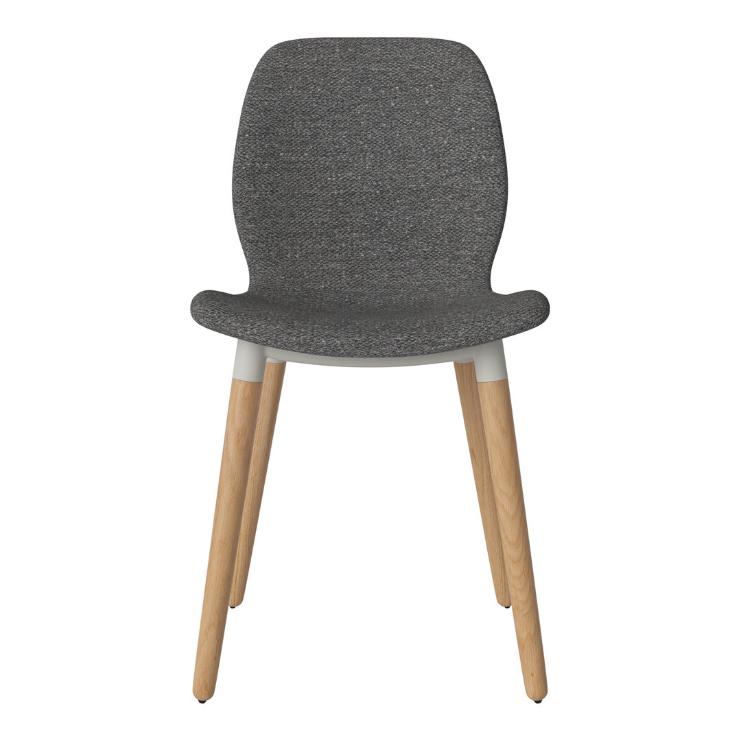 Chaise de salle à manger Seed - Rembourrée - Base en chêne huilé