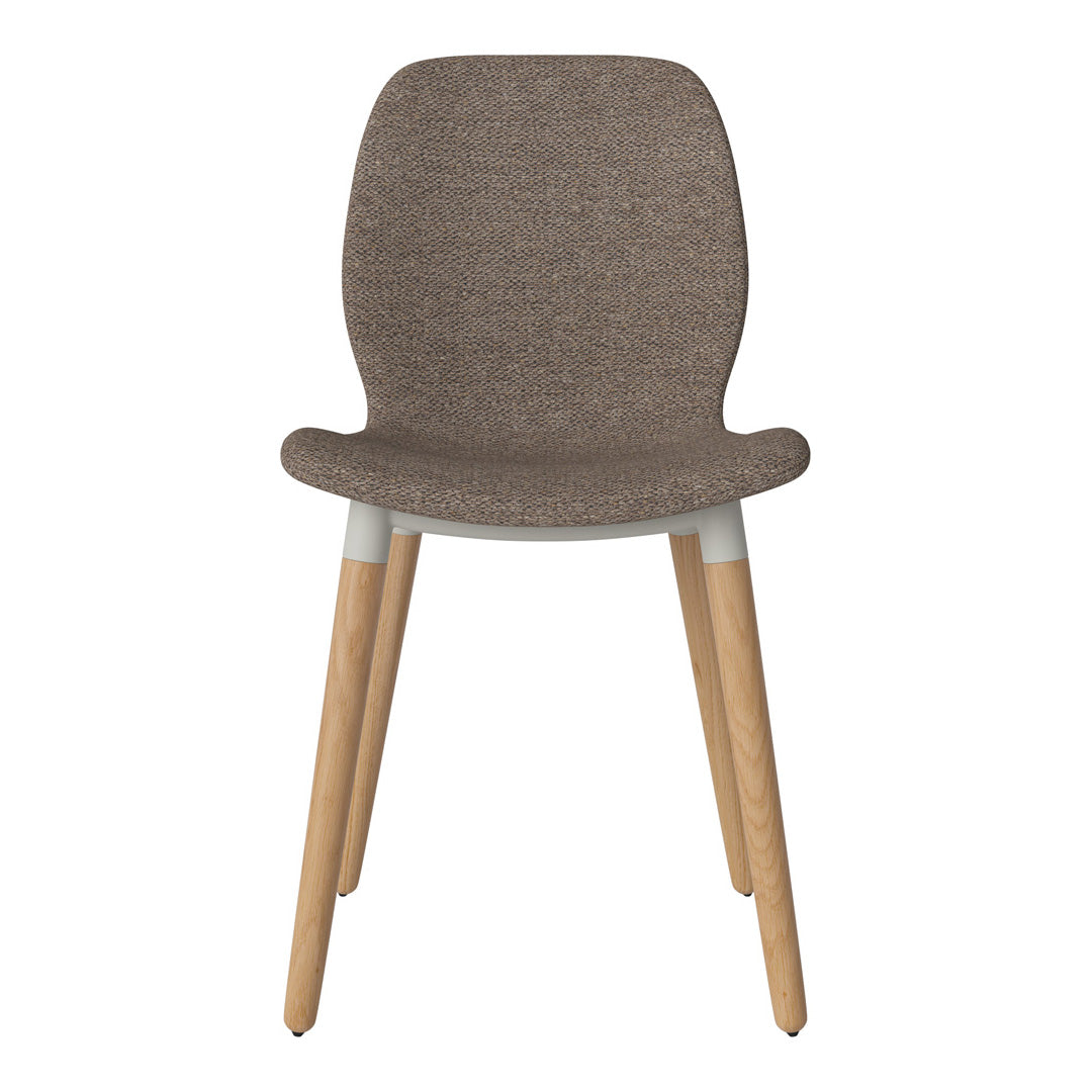 Chaise de salle à manger Seed - Rembourrée - Base en chêne huilé