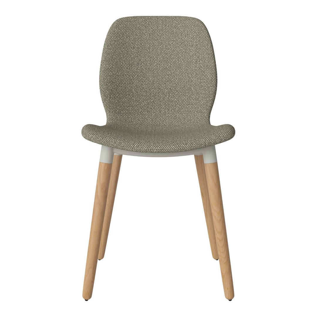 Chaise de salle à manger Seed - Rembourrée - Base en chêne huilé