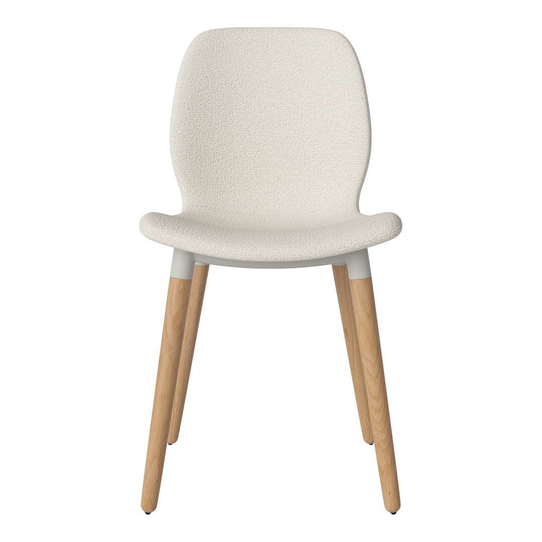 Chaise de salle à manger Seed - Rembourrée - Base en chêne huilé