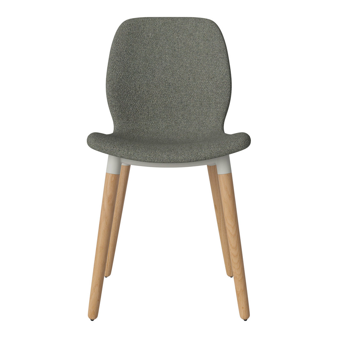 Chaise de salle à manger Seed - Rembourrée - Base en chêne huilé