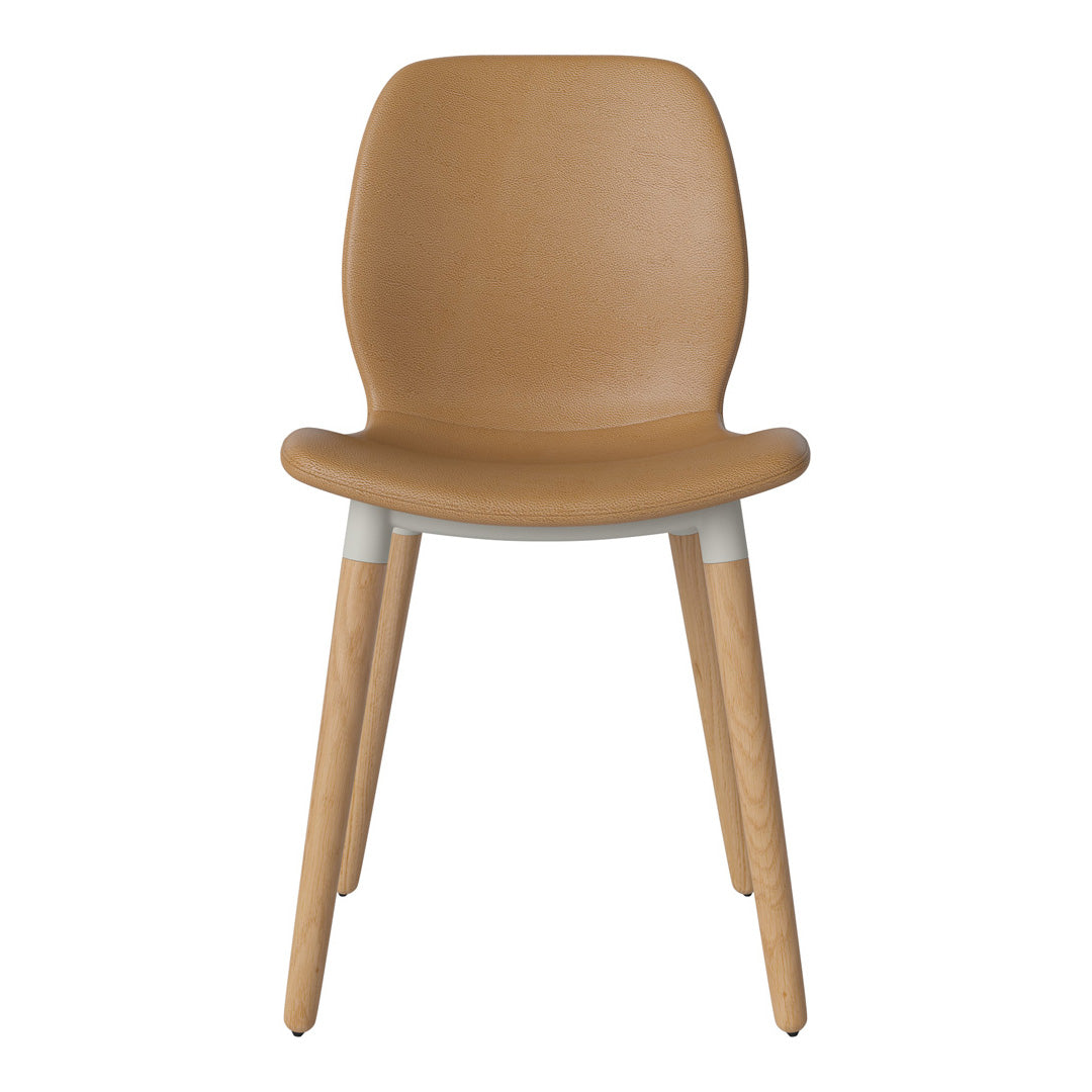 Chaise de salle à manger Seed - Rembourrée - Base en chêne huilé