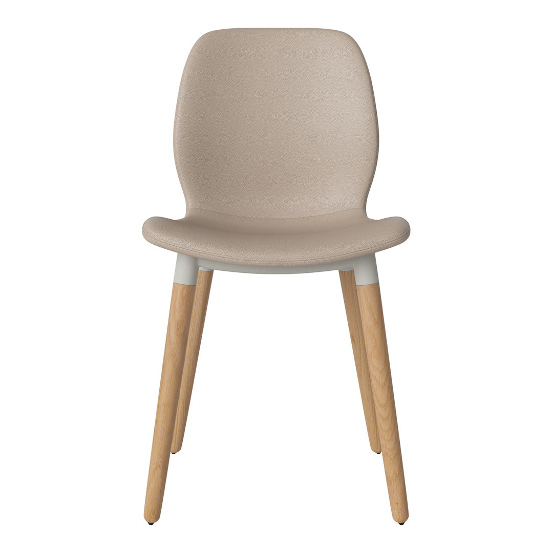 Chaise de salle à manger Seed - Rembourrée - Base en chêne huilé