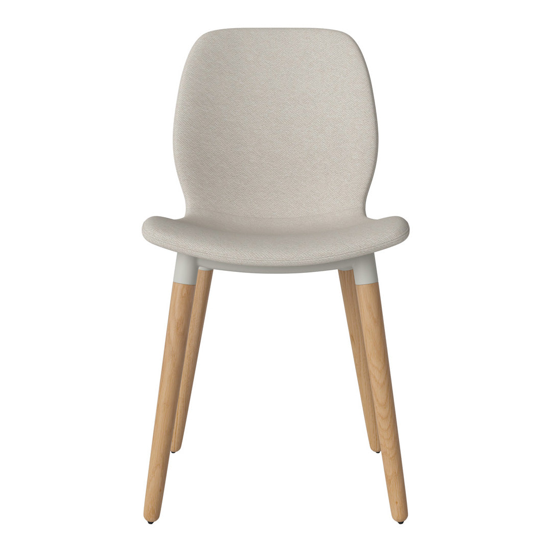 Chaise de salle à manger Seed - Rembourrée - Base en chêne huilé