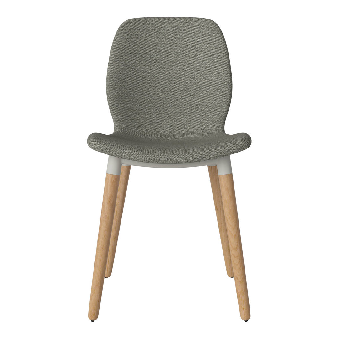 Chaise de salle à manger Seed - Rembourrée - Base en chêne huilé