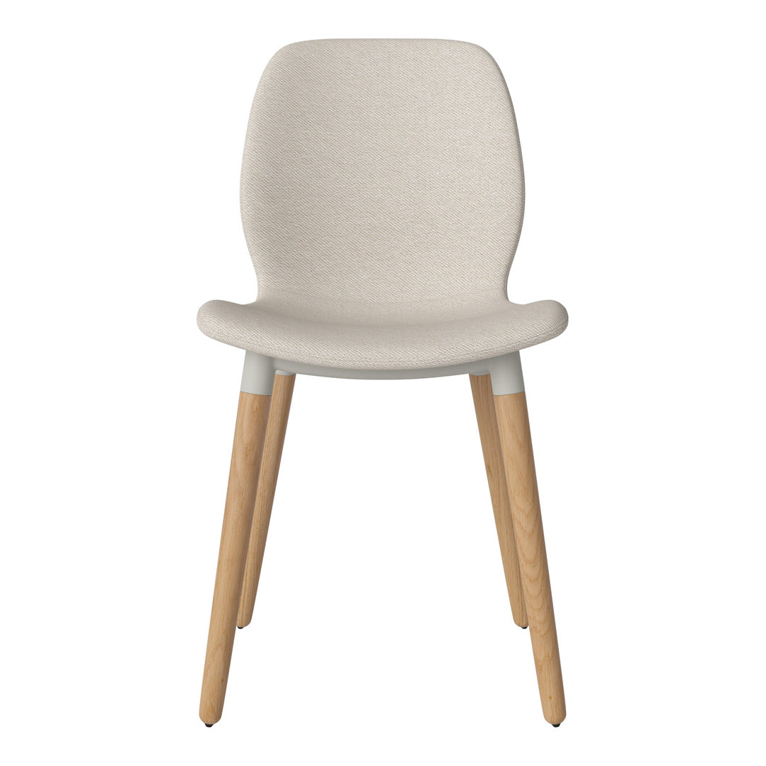 Chaise de salle à manger Seed - Rembourrée - Base en chêne huilé