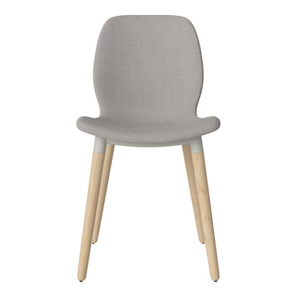 Chaise de salle à manger Seed - Rembourrée - Piètement en chêne huilé, pigmenté blanc