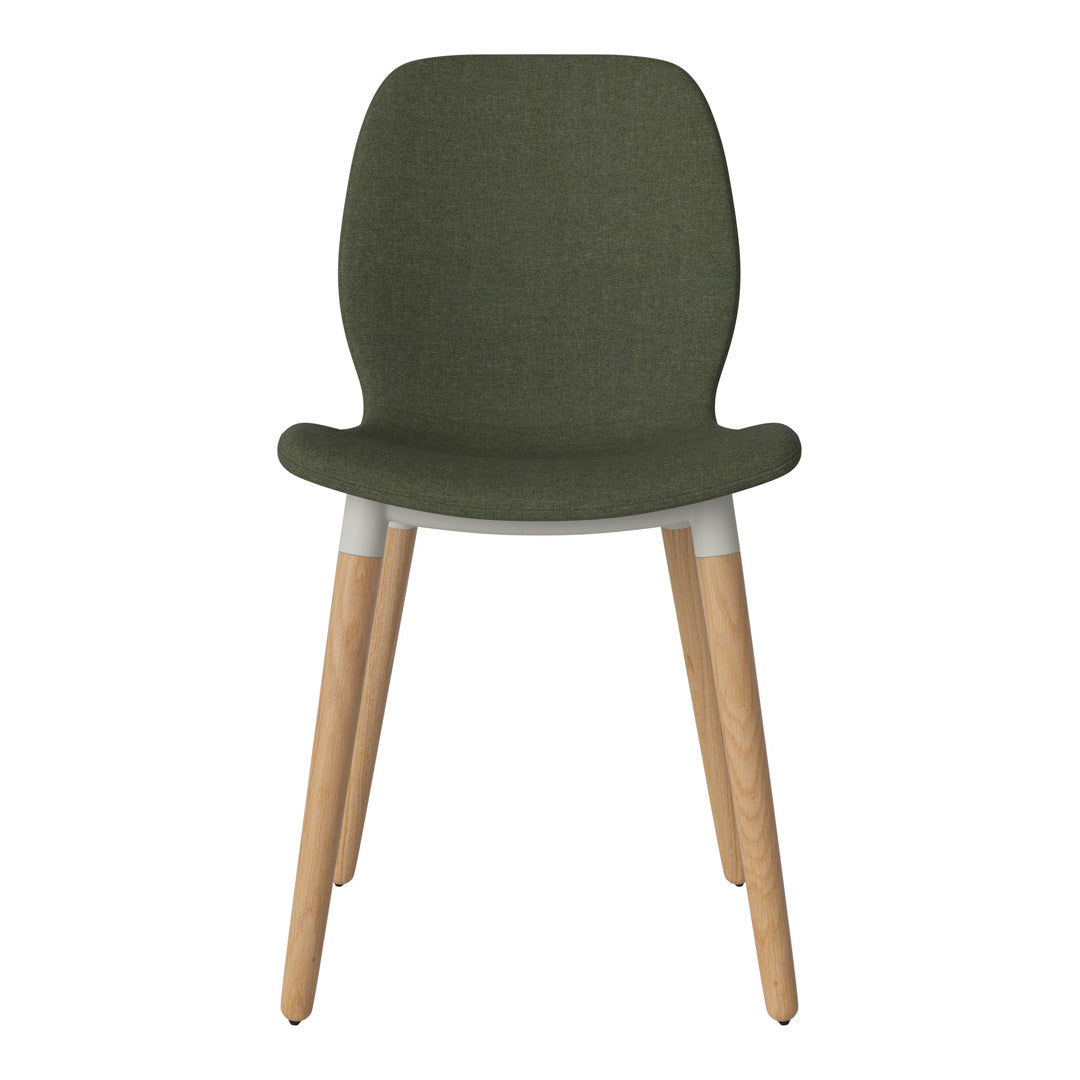 Chaise de salle à manger Seed - Rembourrée - Base en chêne huilé