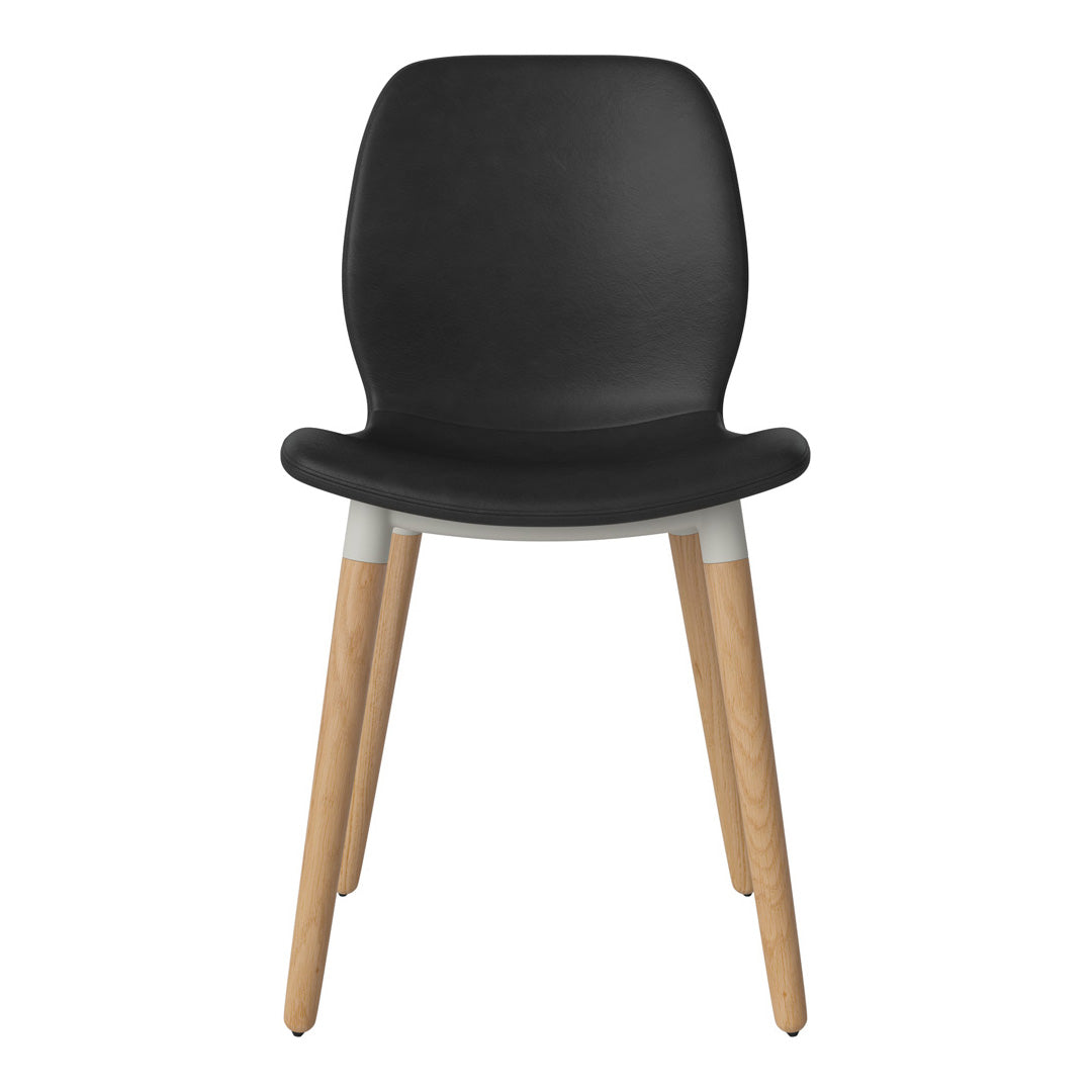 Chaise de salle à manger Seed - Rembourrée - Base en chêne huilé