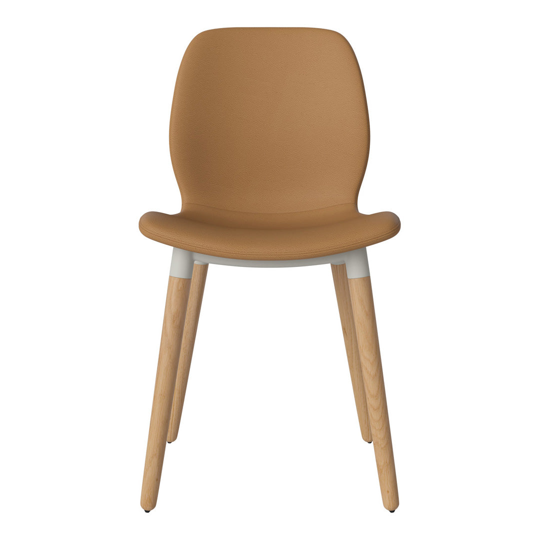 Chaise de salle à manger Seed - Rembourrée - Base en chêne huilé