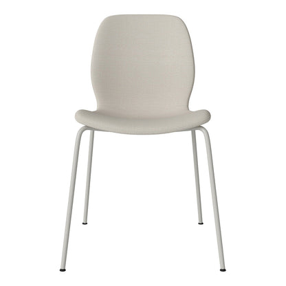 Chaise de salle à manger Seed - Rembourrée - Base en acier, laquée gris