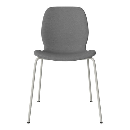 Chaise de salle à manger Seed - Rembourrée - Base en acier, laquée gris