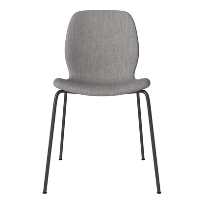 Chaise de salle à manger Seed - Rembourrée - Base en acier, laquée noire