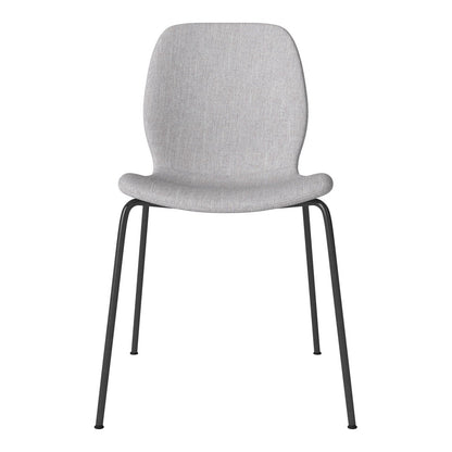 Chaise de salle à manger Seed - Rembourrée - Base en acier, laquée noire