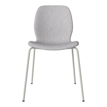 Chaise de salle à manger Seed - Rembourrée - Base en acier, laquée gris