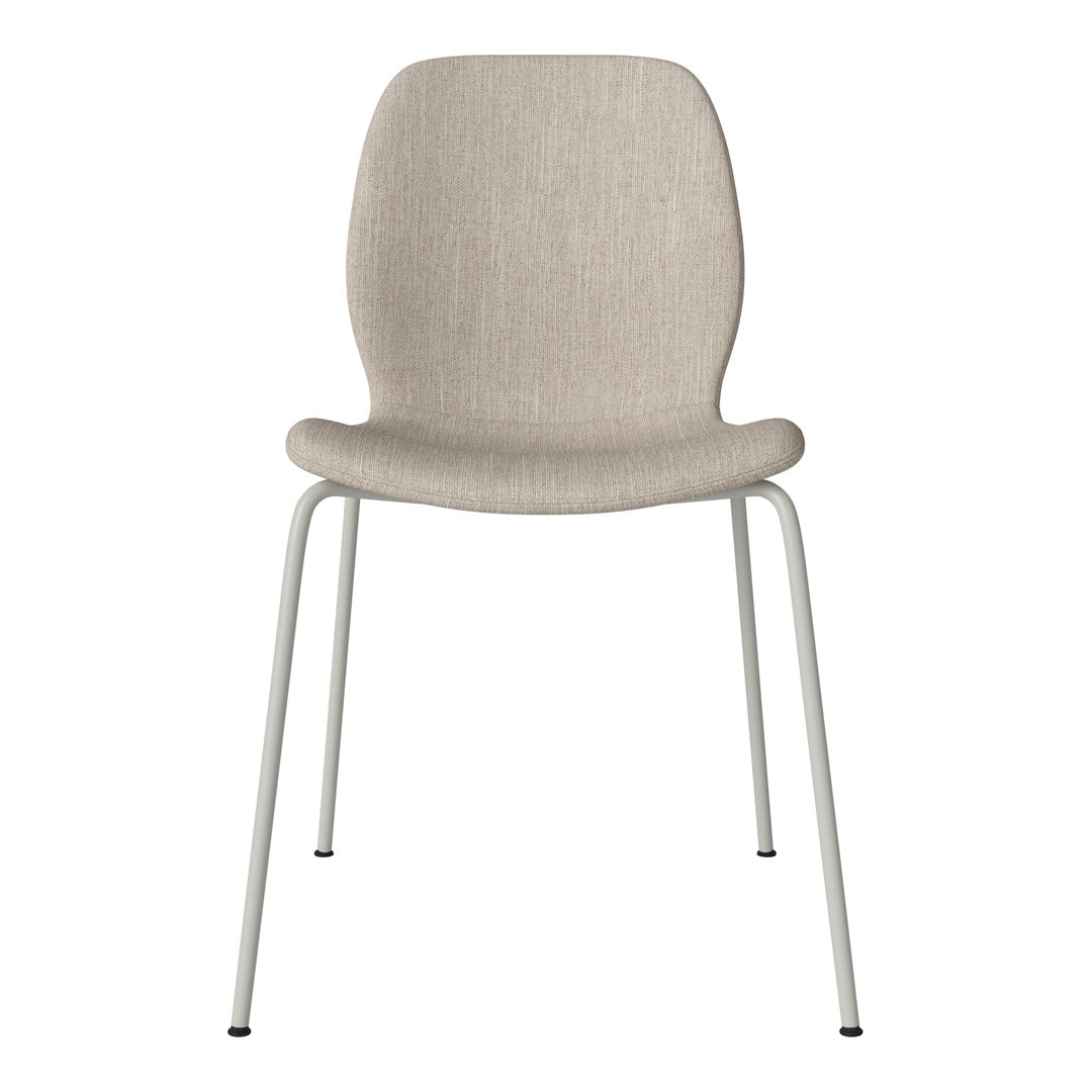 Chaise de salle à manger Seed - Rembourrée - Base en acier, laquée gris