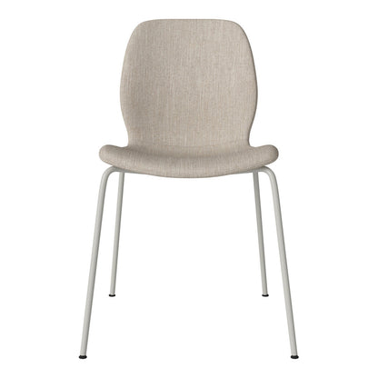 Chaise de salle à manger Seed - Rembourrée - Base en acier, laquée gris