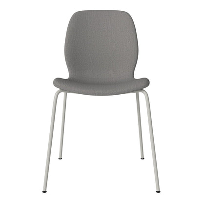 Chaise de salle à manger Seed - Rembourrée - Base en acier, laquée gris