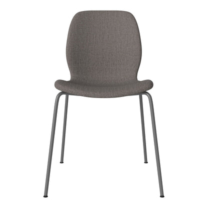 Chaise de salle à manger Seed - Rembourrée - Base en acier, laquée gris