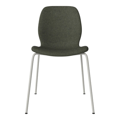 Chaise de salle à manger Seed - Rembourrée - Base en acier, laquée gris