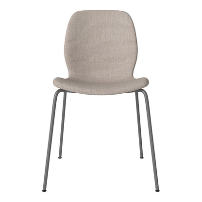 Chaise de salle à manger Seed - Rembourrée - Base en acier, laquée gris