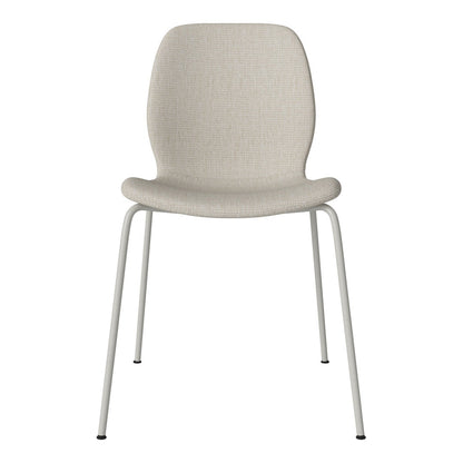 Chaise de salle à manger Seed - Rembourrée - Base en acier, laquée gris