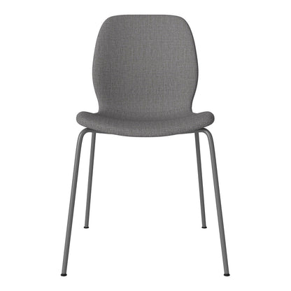 Chaise de salle à manger Seed - Rembourrée - Base en acier, laquée gris