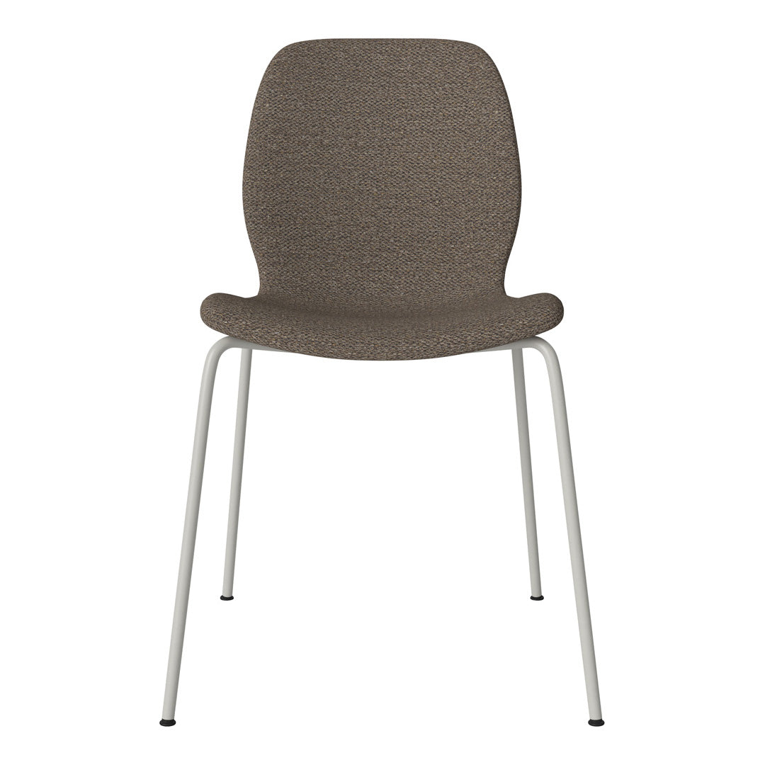 Chaise de salle à manger Seed - Rembourrée - Base en acier, laquée gris