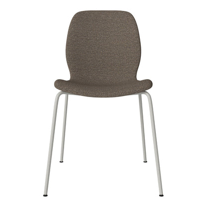 Chaise de salle à manger Seed - Rembourrée - Base en acier, laquée gris