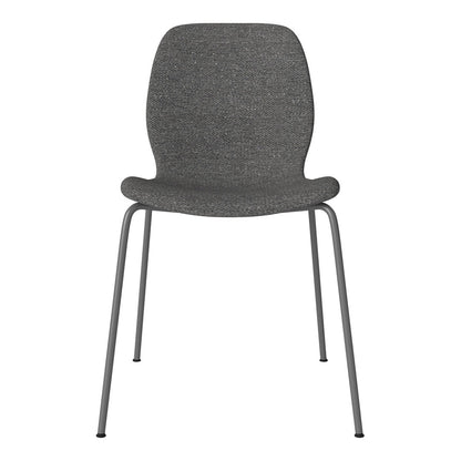 Chaise de salle à manger Seed - Rembourrée - Base en acier, laquée gris