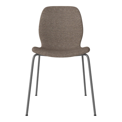 Chaise de salle à manger Seed - Rembourrée - Base en acier, laquée gris