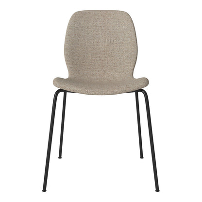 Chaise de salle à manger Seed - Rembourrée - Base en acier, laquée noire