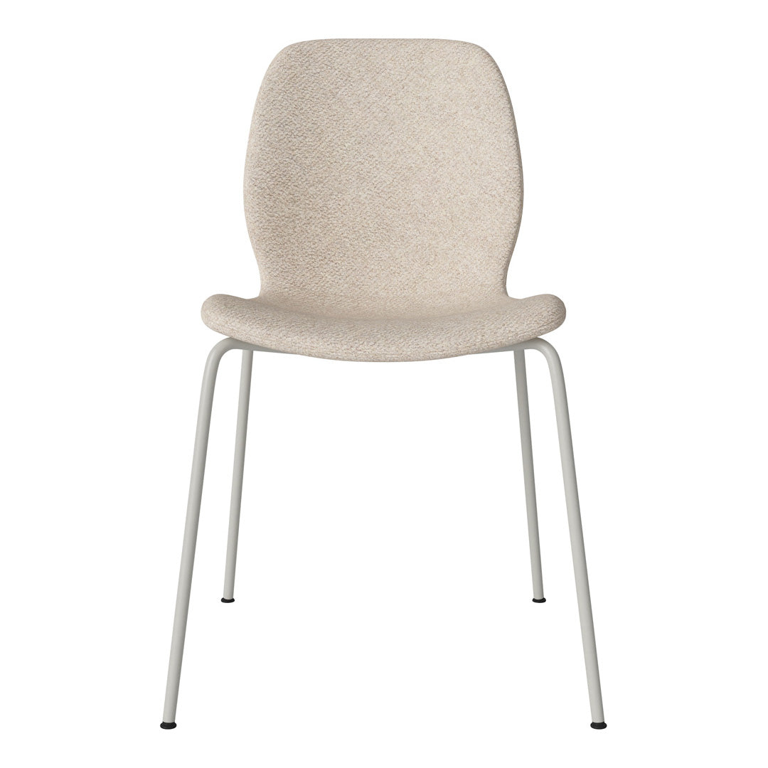 Chaise de salle à manger Seed - Rembourrée - Base en acier, laquée gris