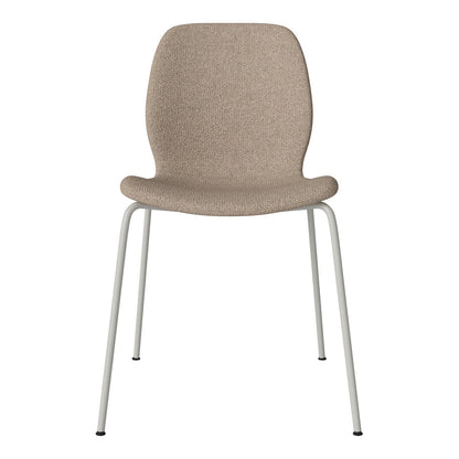 Chaise de salle à manger Seed - Rembourrée - Base en acier, laquée gris