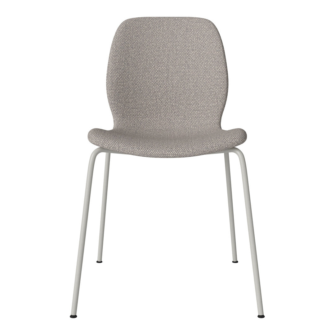 Chaise de salle à manger Seed - Rembourrée - Base en acier, laquée gris