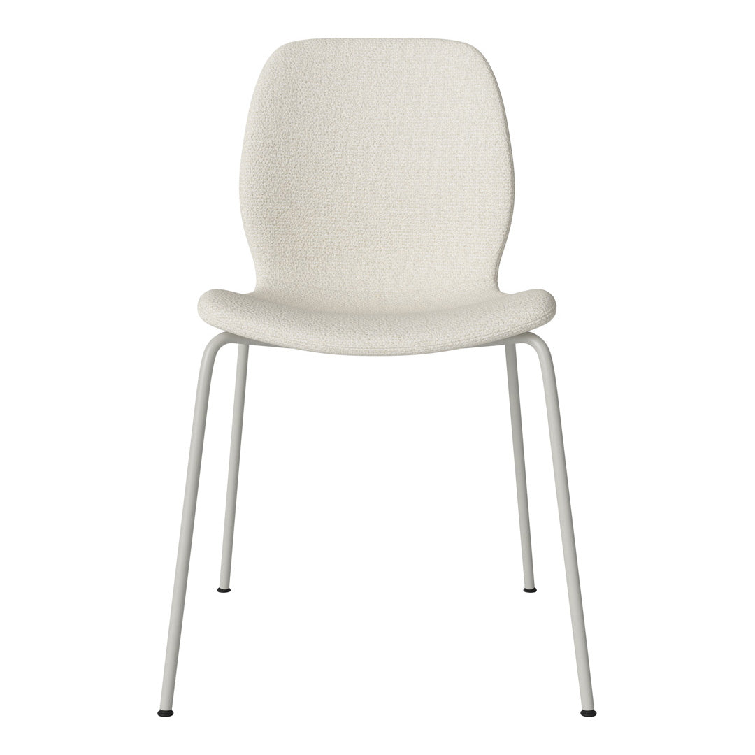 Chaise de salle à manger Seed - Rembourrée - Base en acier, laquée gris
