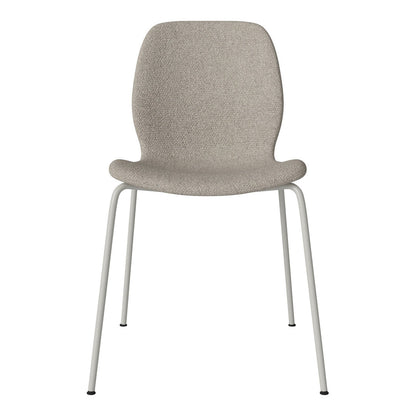 Chaise de salle à manger Seed - Rembourrée - Base en acier, laquée gris