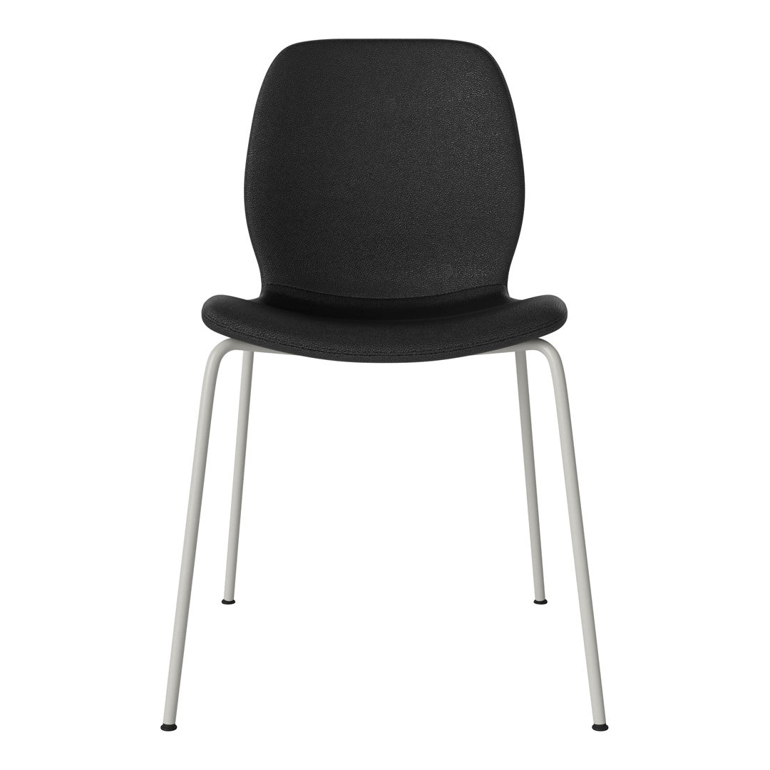 Chaise de salle à manger Seed - Rembourrée - Base en acier, laquée gris